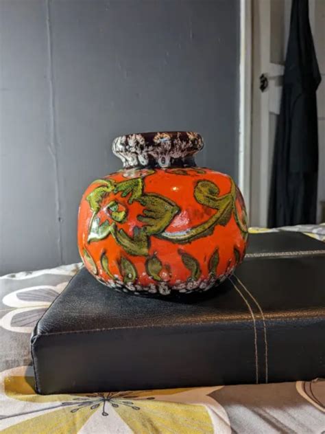 Vintage West German Scheurich Keramik Fat Lava Vase