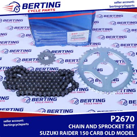 Sgp Chain And Sprocket Set Suzuki Raider 150 Carb Old Genuine 27000 25800 000 Lazada Ph