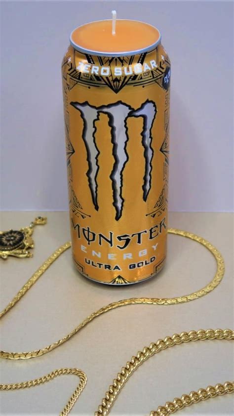 Ultra Gold Handmade Pineapple Scented Metallic Monster Energy Drink