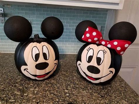 Mickey Minnie Mouse Pumpkin Decorating Disney Pumpkin Minnie Mouse