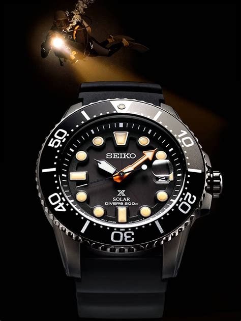 Seiko Prospex Black Series Solar 200m Sne493p1 Store Repc