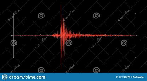 Seismogram earthquake stock vector. Illustration of amplitude - 147213879