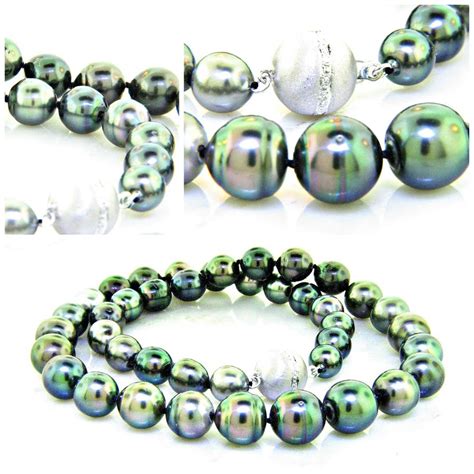 Natural Black Tahitian Pearl Necklace - LL Pavorsky