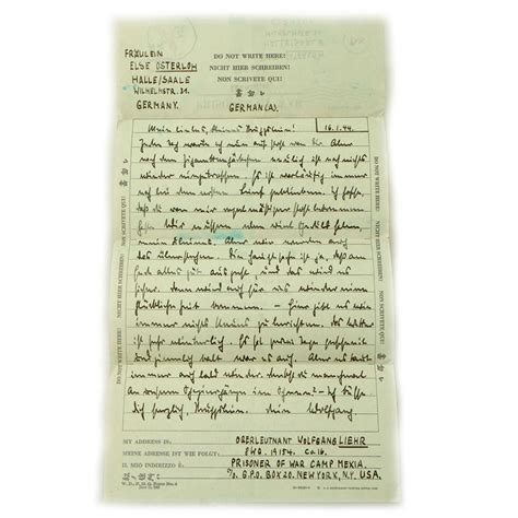 Original Set Of German Wwii Letters Written Back Home By German Pows H International Military