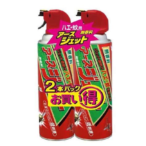 アースジェット 450ml 2本パック×2セット 殺虫剤 虫よけ 虫除け 虫 害虫 蚊 ダニ ハエ Bbq ガーデニング キャンプ アウトドア