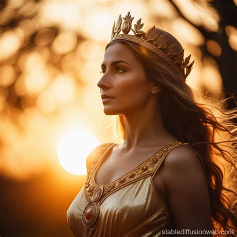 Sun Goddess' Mythical Natural Realm | Stable Diffusion Online