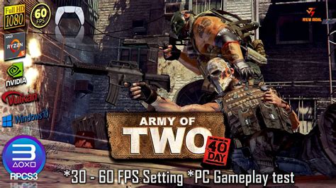 RPCS3 Army Of Two The 40th Day PC Gameplay Playable PS3 Emulator