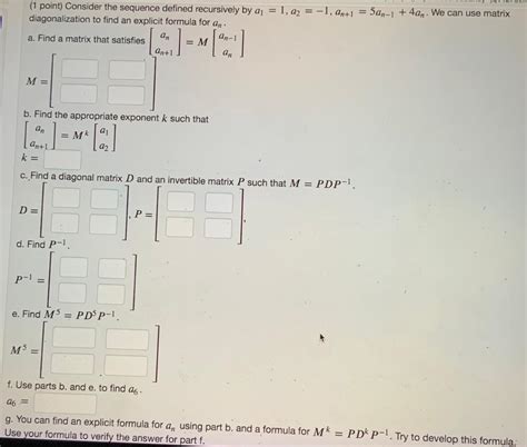 Solved Point Consider The Sequence Defined Recursively Chegg