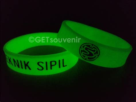 Gelang Karet Glow In The Dark Aksesoris Gelang Fosfor