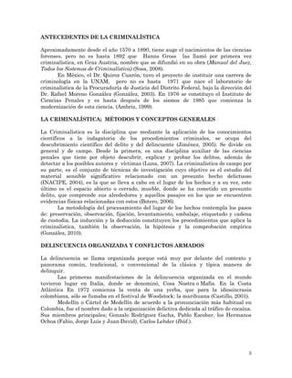 An Lisis Del Procesamiento Criminal Stico Del Lugar De Los Hechos En