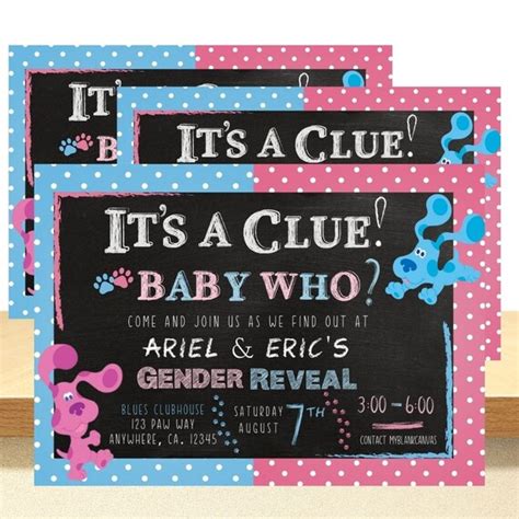 Blues Clues Gender Reveal Etsy