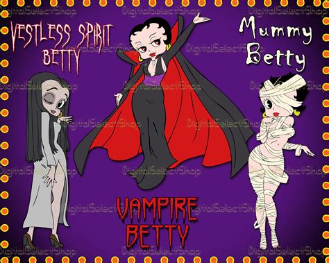 Halloween Betty Boop Svg Bundle Svg Pack Bundle Layered Svg Png Pdf