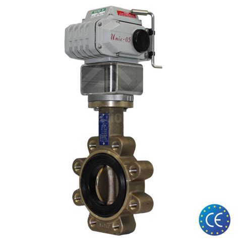 Lugged Aluminium Bronze Electric Actuated Koei Butterfly Valves TTV