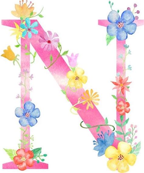 Abecedario De Con Flores Para Imprimir Y Decorar 52e Letras Acuarela Fondos Con Letras