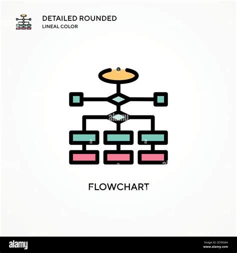 Icono De Vector De Diagrama De Flujo Conceptos Modernos De Ilustración Vectorial Fácil De