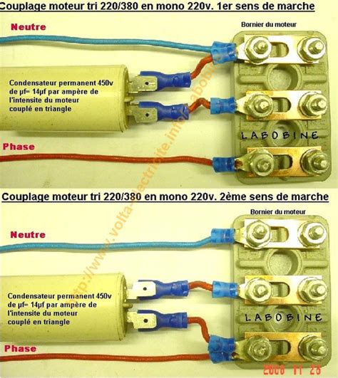 Branchement En Monophase Des Moteurs Triphases