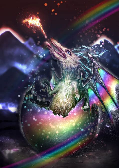 BABY RAINBOW DRAGON by luckfield on DeviantArt