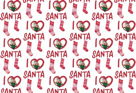 Photo Wrapping Paper I Love Santa Wrapping Paper Wrapping Paper