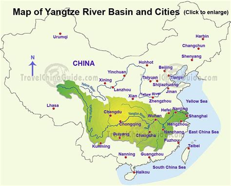 China yangtze river mapa - mapa de China del río yangtsé (este de Asia - Asia)