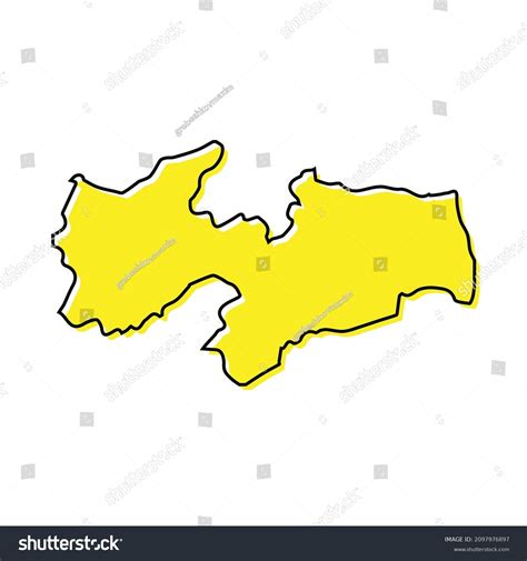 Simple Outline Map Paraiba State Brazil Stock Vector Royalty Free