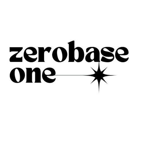 The Words Zerobase One Are Shown In Black And White With An Arrow