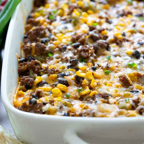 Mexican Ground Beef Casserole - Shaken Together