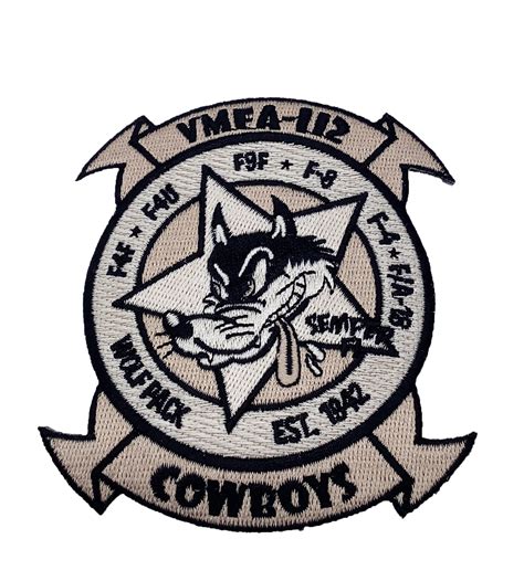 Vmfa 112 Cowboys 2019 Tan Patch With Hook And Loop Squadron