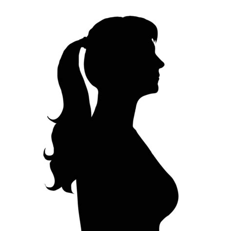 Vector Silhouette Woman White Background Stock Vector Image By