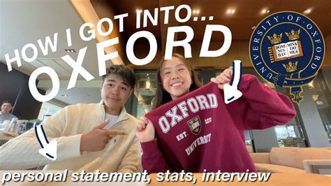 How I Got Into Oxford Personal Statement Stats Interview Insight