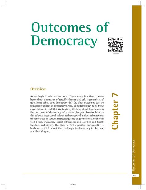 Up Board Book Class Social Science Civics Chapter Outcomes Of