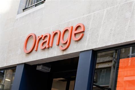 Orange Store Logo Brand And Text Sign Shop Office French