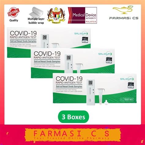 FARMASI CS Salixium Saliva Nasal Swab Rapid Antigen Covid 19 Test Kit