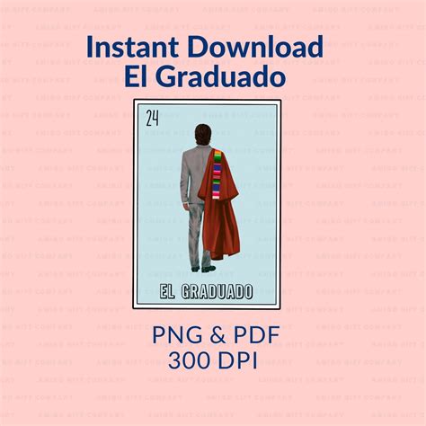 El Graduado Loteria Card Graduation Cap Topper With Background 2024 PNG