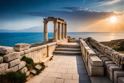 O Templo De Apolo Est Localizado Na Ilha De Creta Foto Premium