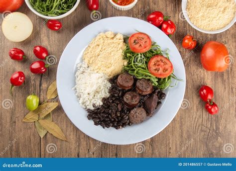 Feijoada Traditional Brazilian Food Dish Brazilian Cuisine Stock