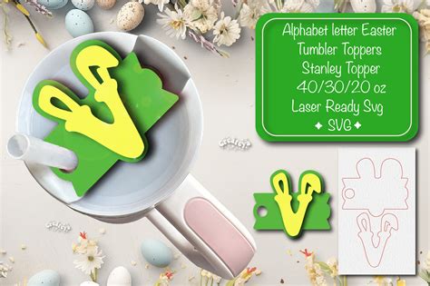 Easter Glowforge Stanley Topper Svg Graphic By Createya Design