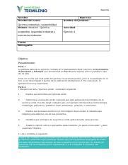 Qumica Ejercicio Doc Reporte Nombre Nombre Del Curso Matrcula