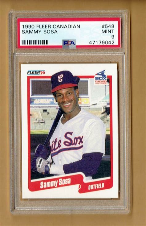 1990 Fleer CANADIAN Sammy Sosa Rookie 548 Psa 9 EBay