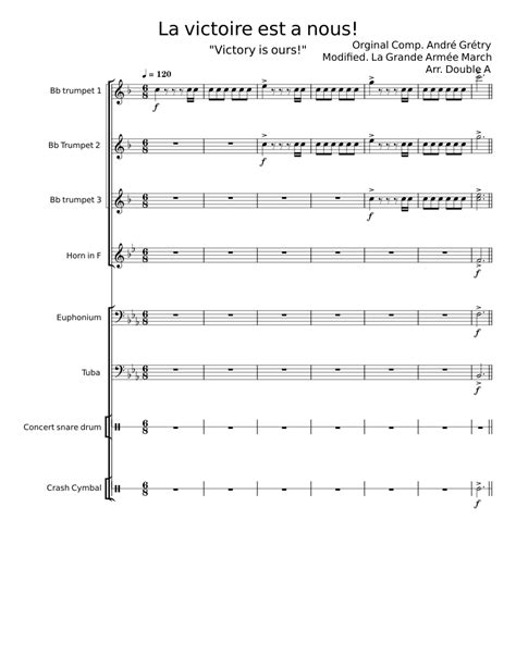 La Victoire Est Nous Andr Ernest Modeste Gr Try Sheet Music For