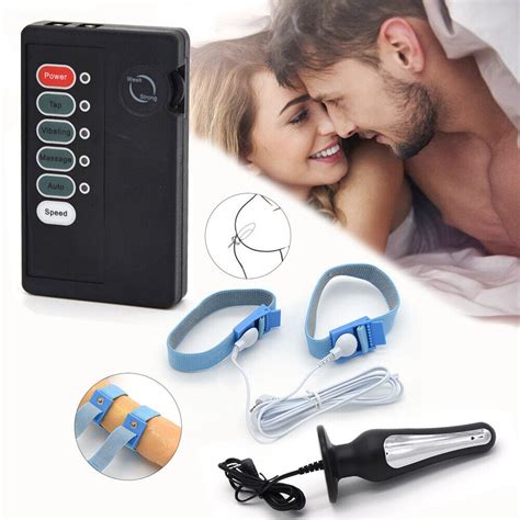 Penis Belt Rings Big Stainless Anal Plug Electro E Stim S Hock Therapy Kit Set EBay