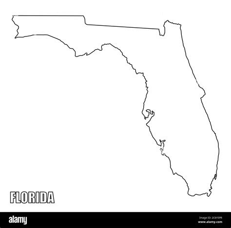 Florida outline map Stock Vector Image & Art - Alamy