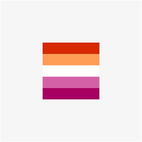 Premium Vector New Lesbian Heartsquare New Lesbian Flag On White Backgroundicon
