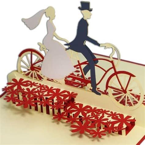 Biglietto Di Auguri Per Matrimonio Pop Up Elegante 3D Per