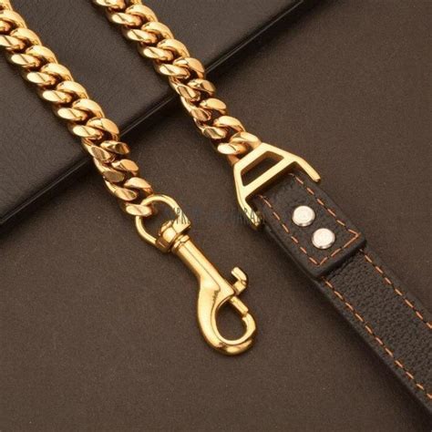 Gold Chain Dog Leash Cuban Link 14mm Supreme Dog Garage