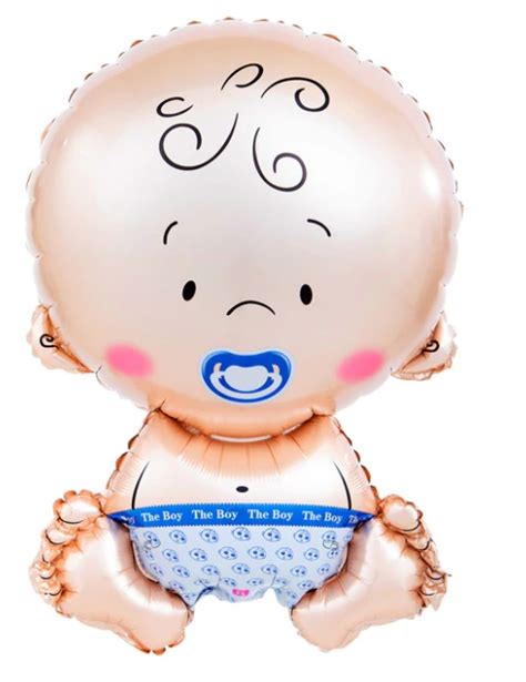 Bobas Chłopiec Dziecko balon foliowy 74x49 cm Baby Shower Narodziny