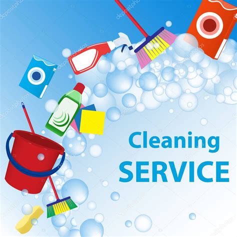 Cleaning Service Illustration Poster Template For House Cleaning