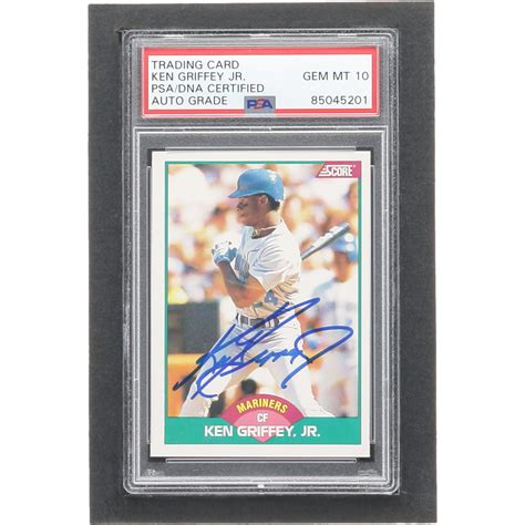 Ken Griffey Jr Signed Score Rookie Traded T Rc Psa