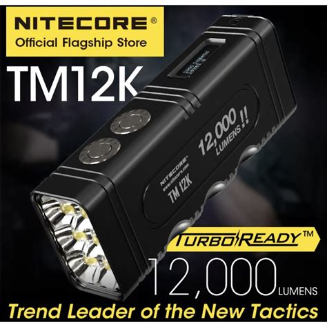 พรอมสง NITECORE TM12K 12000 Lms ความสวางสง6x CREE XHP50 LEDs กนนำ