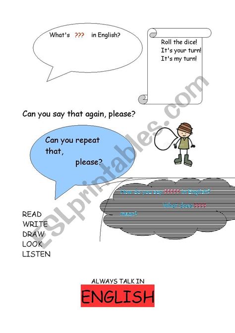 Classroom Language Poster Esl Worksheet By Jezovuk