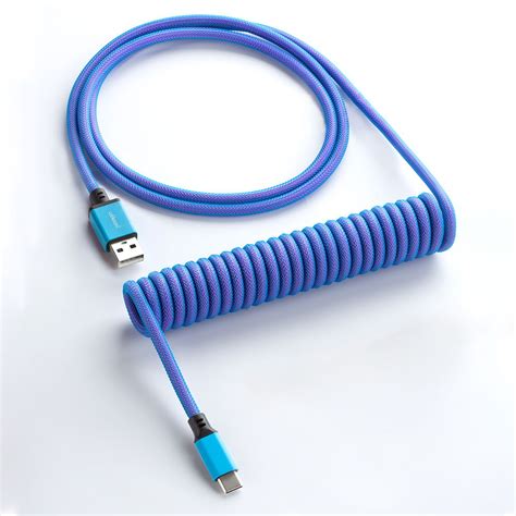 CableMod Classic Coiled Keyboard Cable (Galaxy Blue, USB A to USB Type C, 150cm) – CableMod